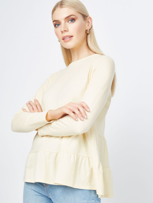 long sleeve peplum top