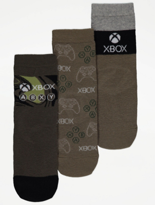 Xbox Khaki Ankle Socks 3 Pack