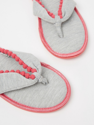 open toe slippers asda
