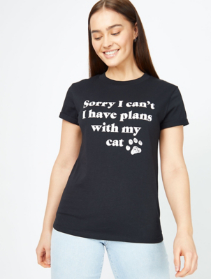 asda plain black t shirt