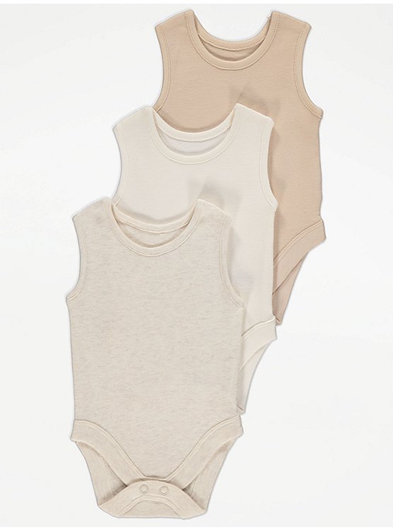 Sleeveless Bodysuits 3 Pack, Sale & Offers
