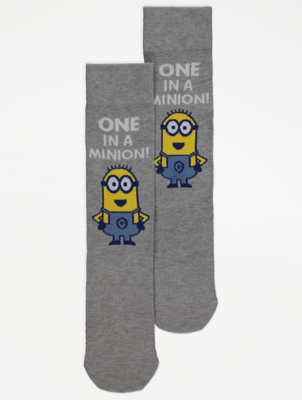 Minions Grey Ankle Socks