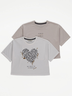 Printed Boxy T-Shirts 2 Pack