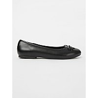 Black Faux Leather Ballet Shoes | School | George at ASDA