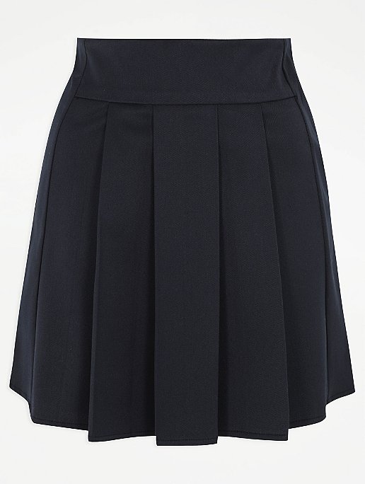 Senior Girls Navy Waist Panel Permanent Pleats School Skirt | School ...