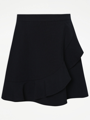 black skirt with frills