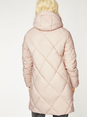 diamond quilted coat