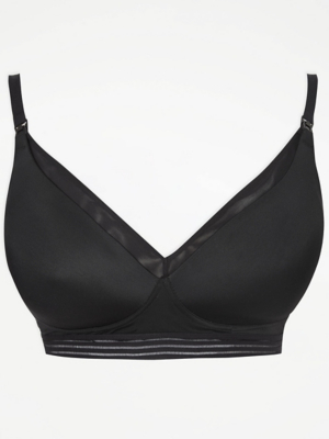 Maternity Black Padded Nursing Bra Lingerie at ASDA