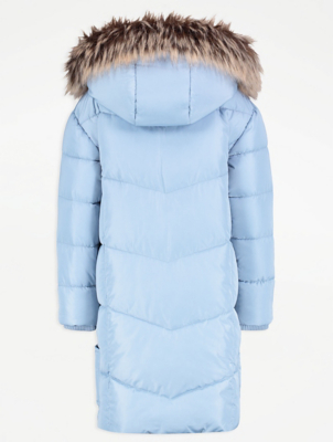 light blue parka