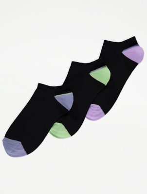 asda black trainer socks