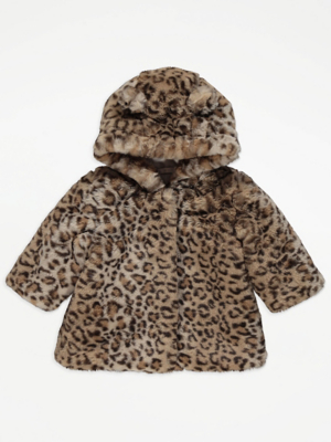 children's leopard print fur coat