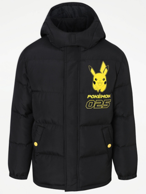Pokémon Pikachu Black Padded Coat