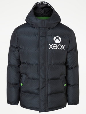 Xbox Black Trim Shower Resistant Coat Kids at ASDA