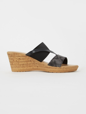 asda george black sandals