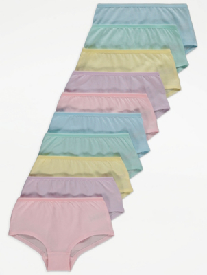 Pastel Short Knickers 10 Pack