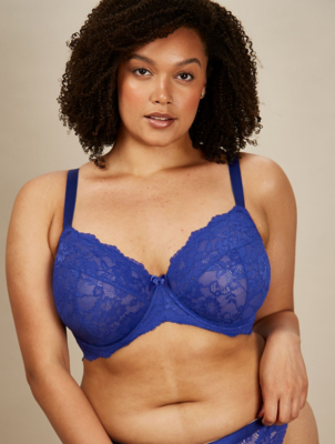 Blue Lace Non Padded T-Shirt Bra 2 Pack