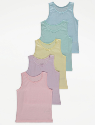 Pastel Vest Tops 5 Pack