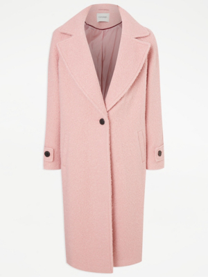 pink teddy coat asda