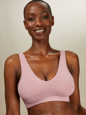 Zebra Print VNeck Comfort Bras 3 Pack Lingerie at ASDA