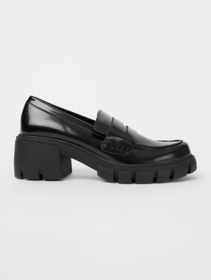Black Patent Cleated Loafers