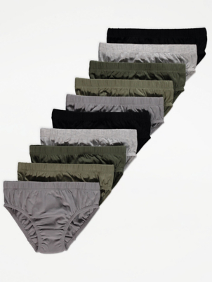 Assorted Jersey Briefs 10 Pack Kids at ASDA