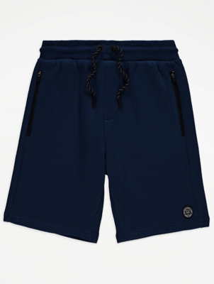 Navy Ribbed Shorts
