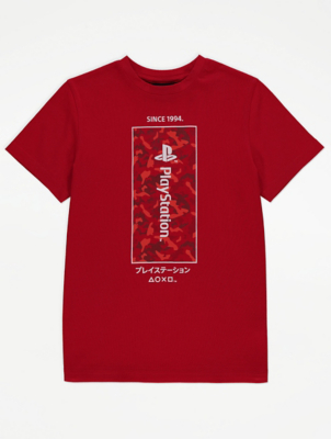 PlayStation Red Camo Print T-Shirt