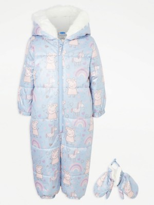Peppa Pig Blue Hooded Snowsuit