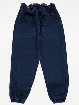 Navy Cuffed Jeans Kids at ASDA