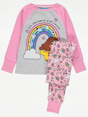 Hey Duggee Pink Rainbow Print Pyjamas