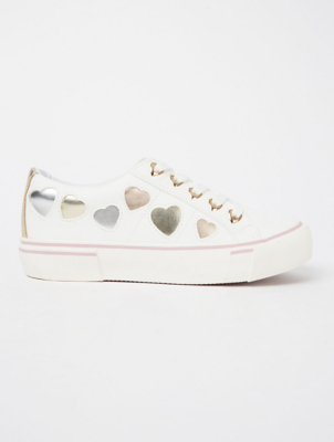 white plimsolls asda