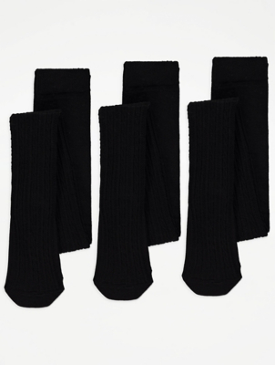 Black Cable Knit Tights 3 Pack