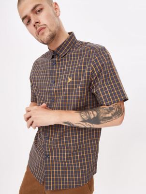 men's short sleeve shirts asda