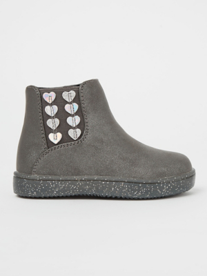 First Walkers Grey Heart Boots