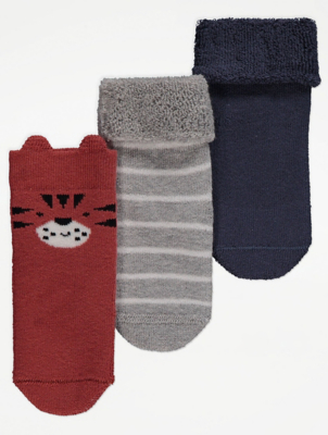 Brown Terry Socks 3 Pack