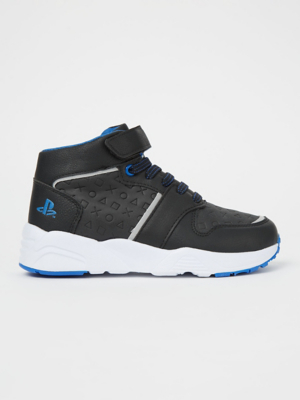 PlayStation Black High-Top Trainers