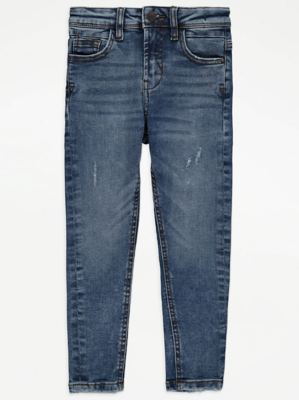 Blue Mid Wash Skinny Fit Jeans
