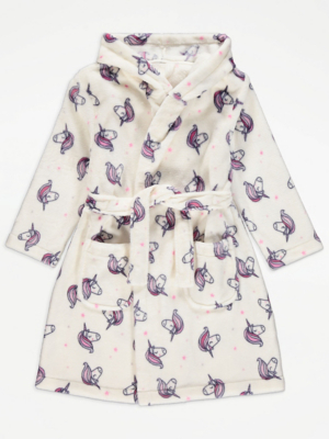 White Unicorn Hooded Dressing Gown