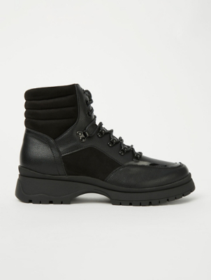 Black Soft Sole Hiker Boots