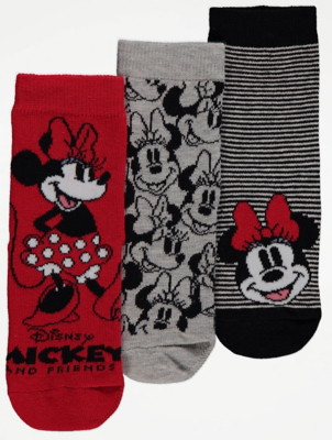Disney Mickey and Friends Ankle Socks 3 Pack