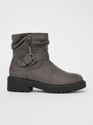 Grey Ankle Length Boots Women at ASDA