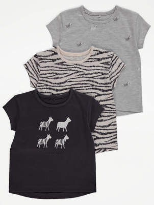 Zebra Print T-Shirts 3 Pack