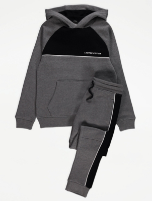 Grey Limited Edition Slogan Hoodie and Joggers Outfit
