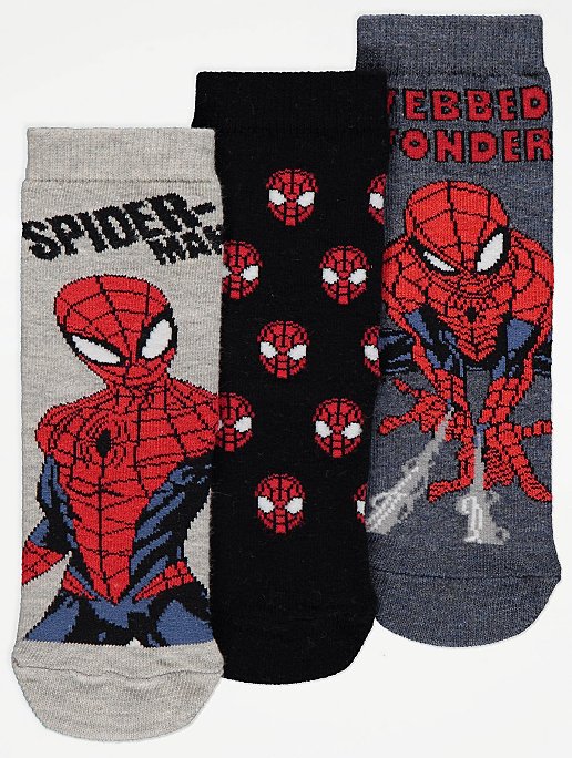 Marvel Spider-man Socks for Boys 10 Pairs Low Cut Socks for Boys Ages 3-9 