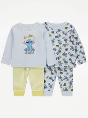 Disney Lilo and Stitch Long Sleeve Pyjamas 2 Pack Baby at ASDA