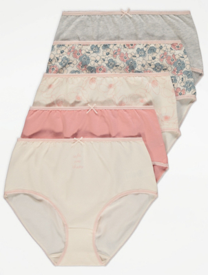 Floral Print Full Knickers 5 Pack