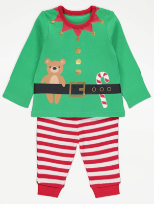 Christmas Elf Long Sleeve Pyjamas