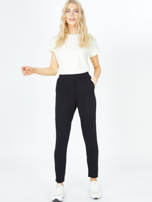 black lounge pants womens