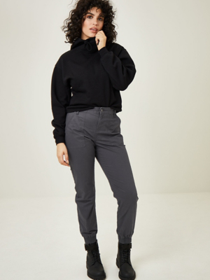 Navy Cuffed Trousers