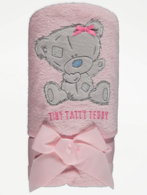 Tiny Tatty Teddy Pink Hooded Towel